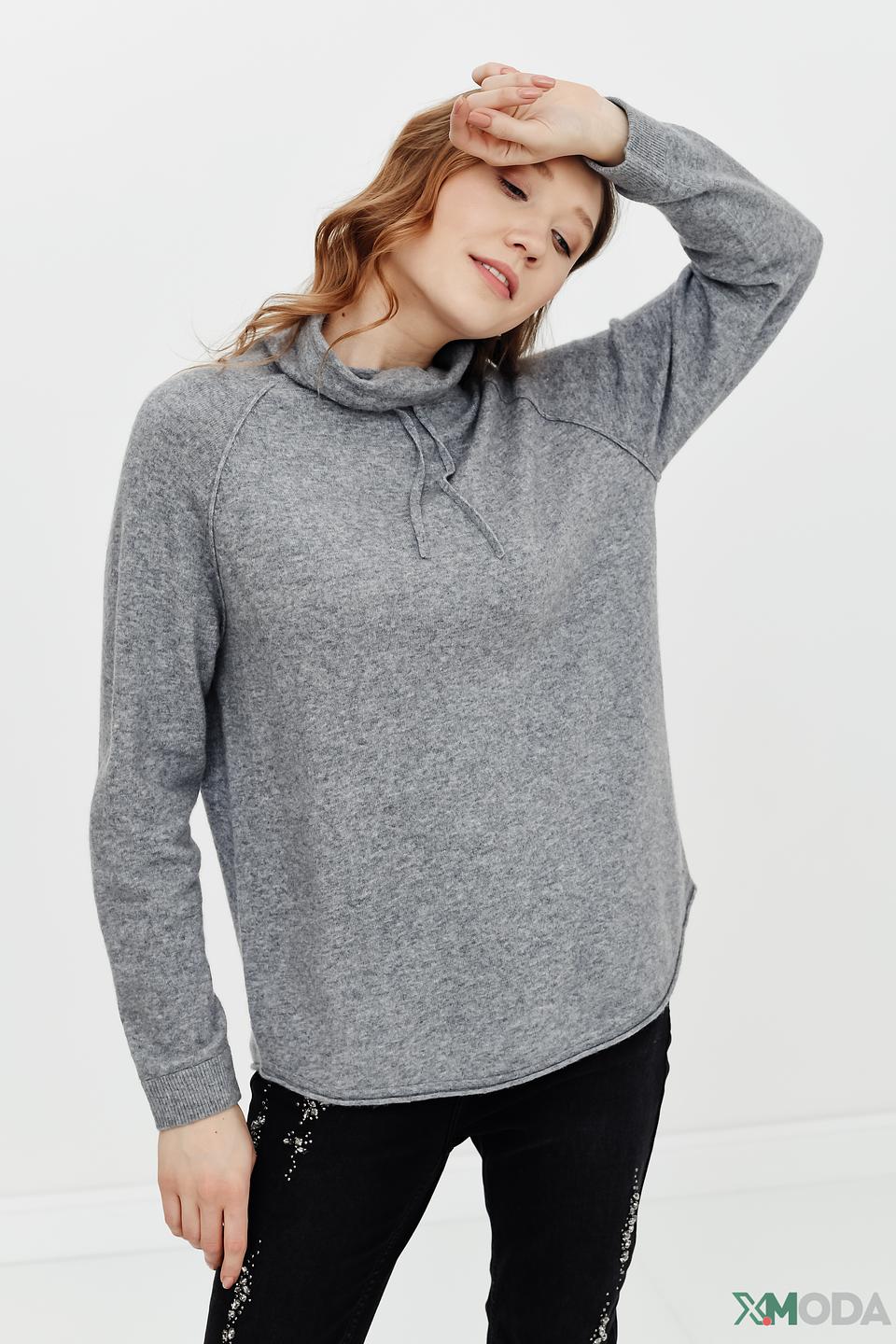 Водолазка Betty and Co серая с капюшоном