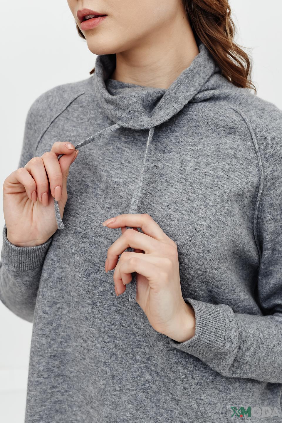 Водолазка Betty and Co серая с капюшоном
