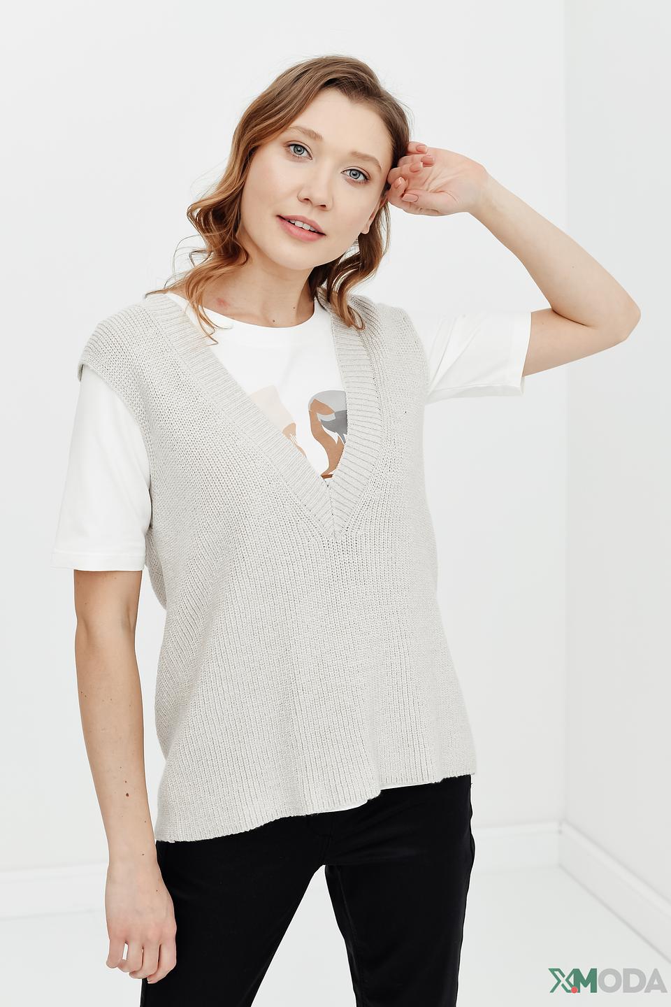 Жилет Marc Aurel вязаный бежевый