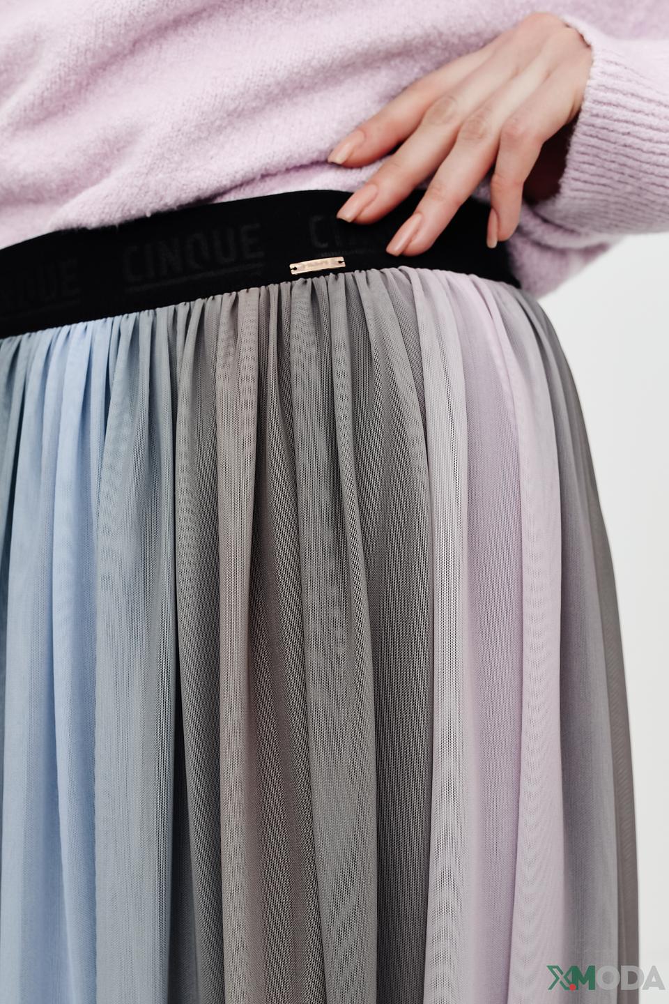 Юбка Cinque плиссе омбре серая