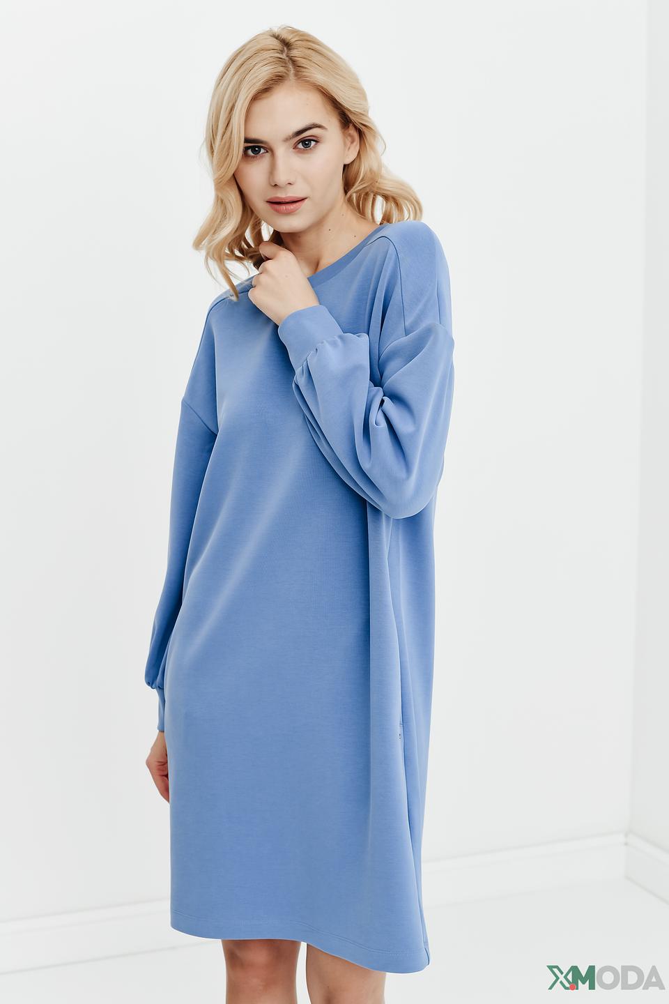 Платье Betty and Co голубое оверсайз