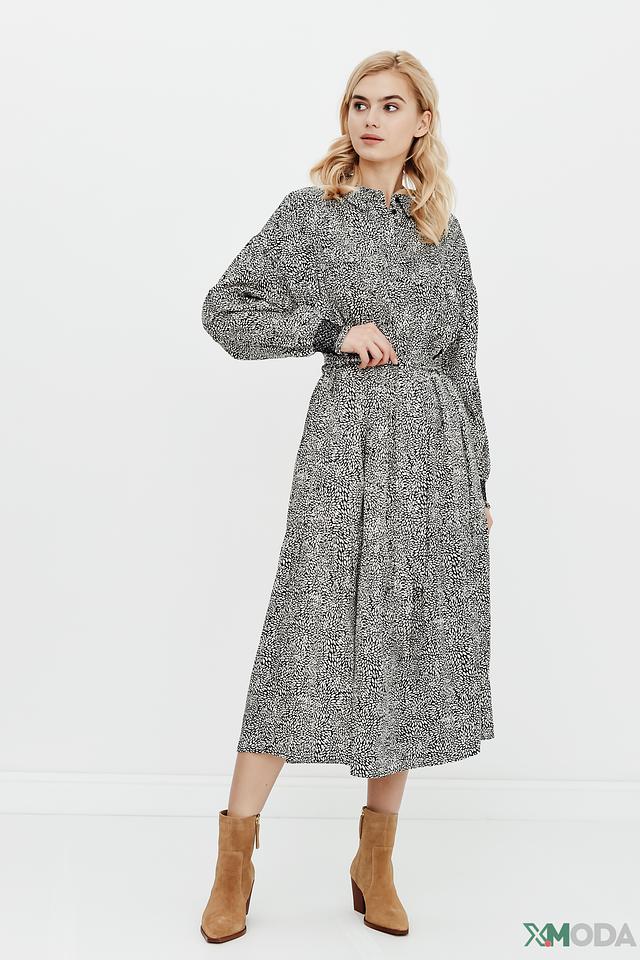 Платье Oui с принтом в горошек