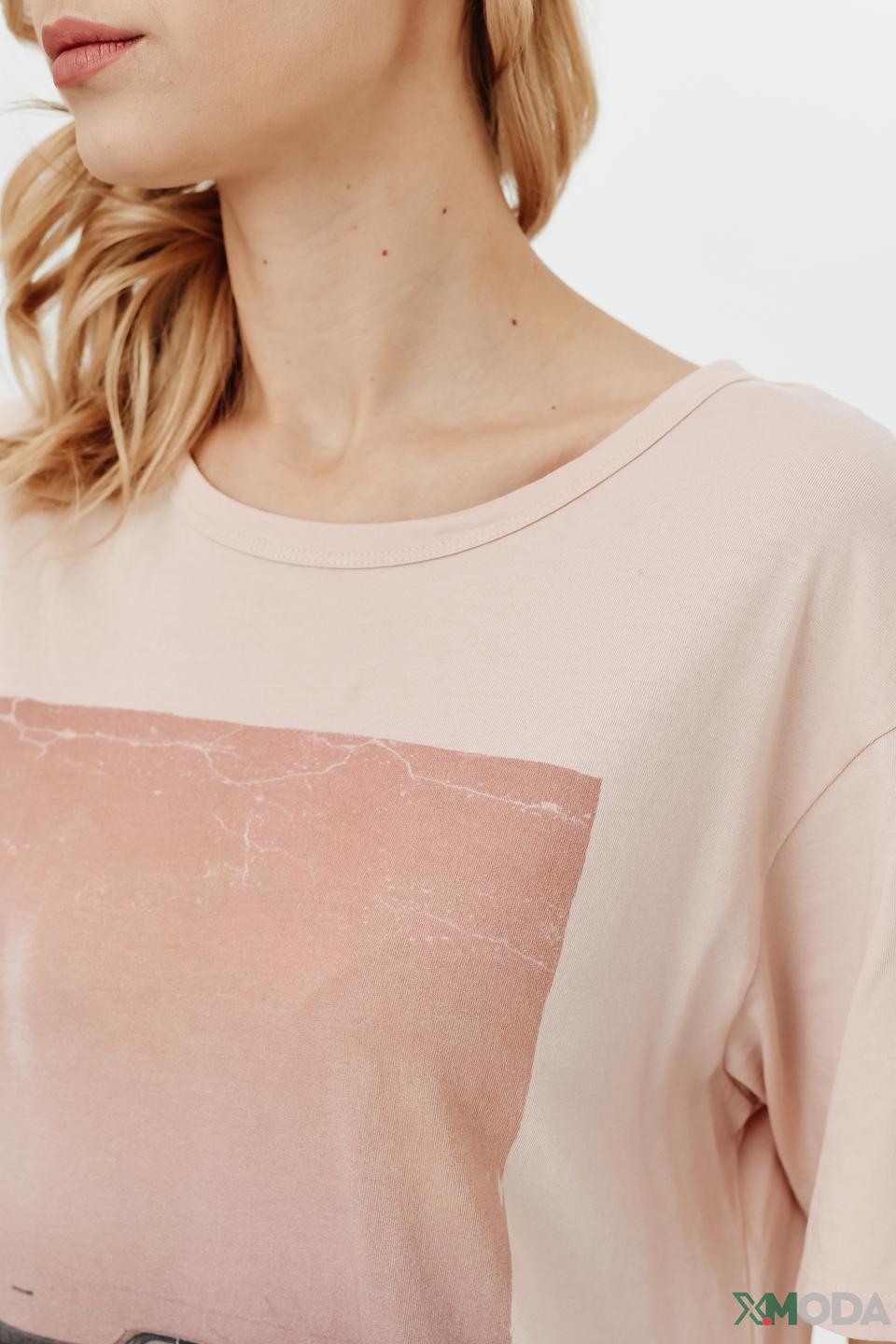 Футболка Oui с принтом розовый