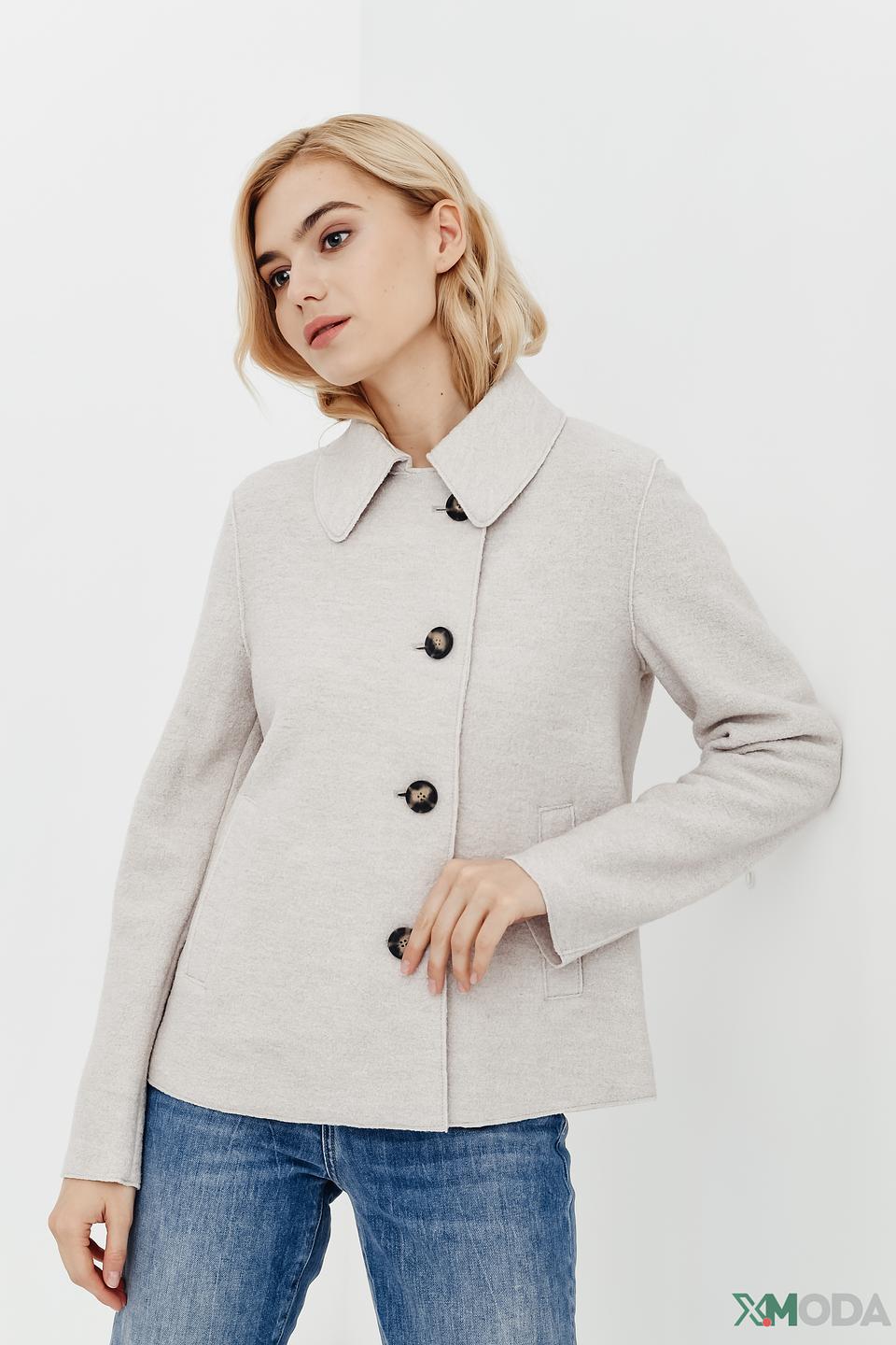 Жакет Oui приталенный бежевый