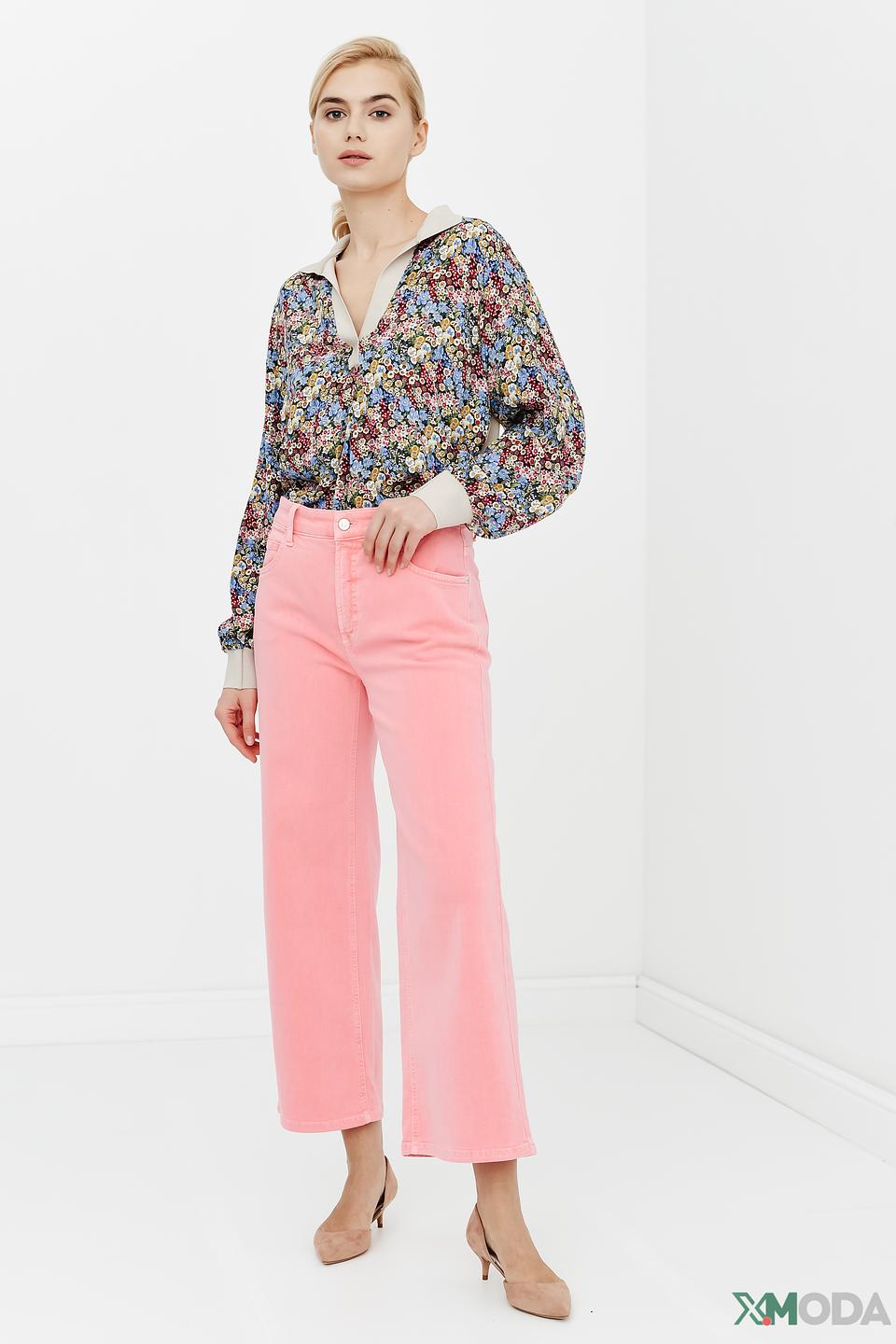 Джинсы Cambio розовые wide leg