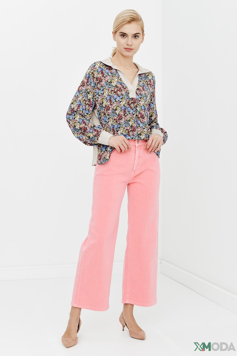 Джинсы Cambio розовые wide leg