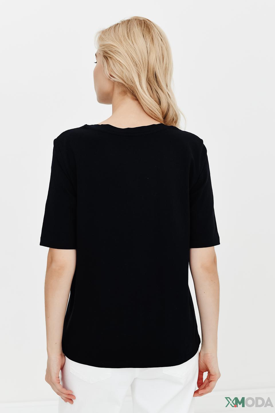 Футболка Betty and Co с принтом чёрная