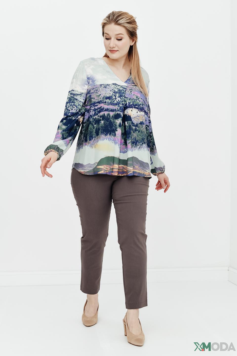 Блуза Frapp с горным принтом