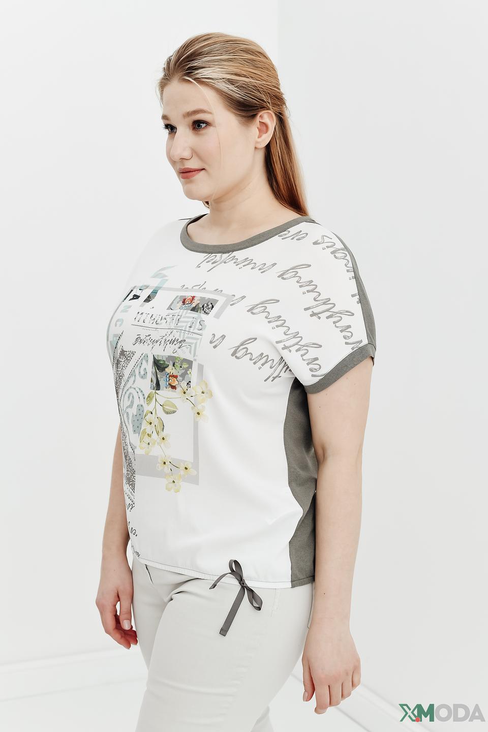 Блуза Thomas Rabe с принтом белая