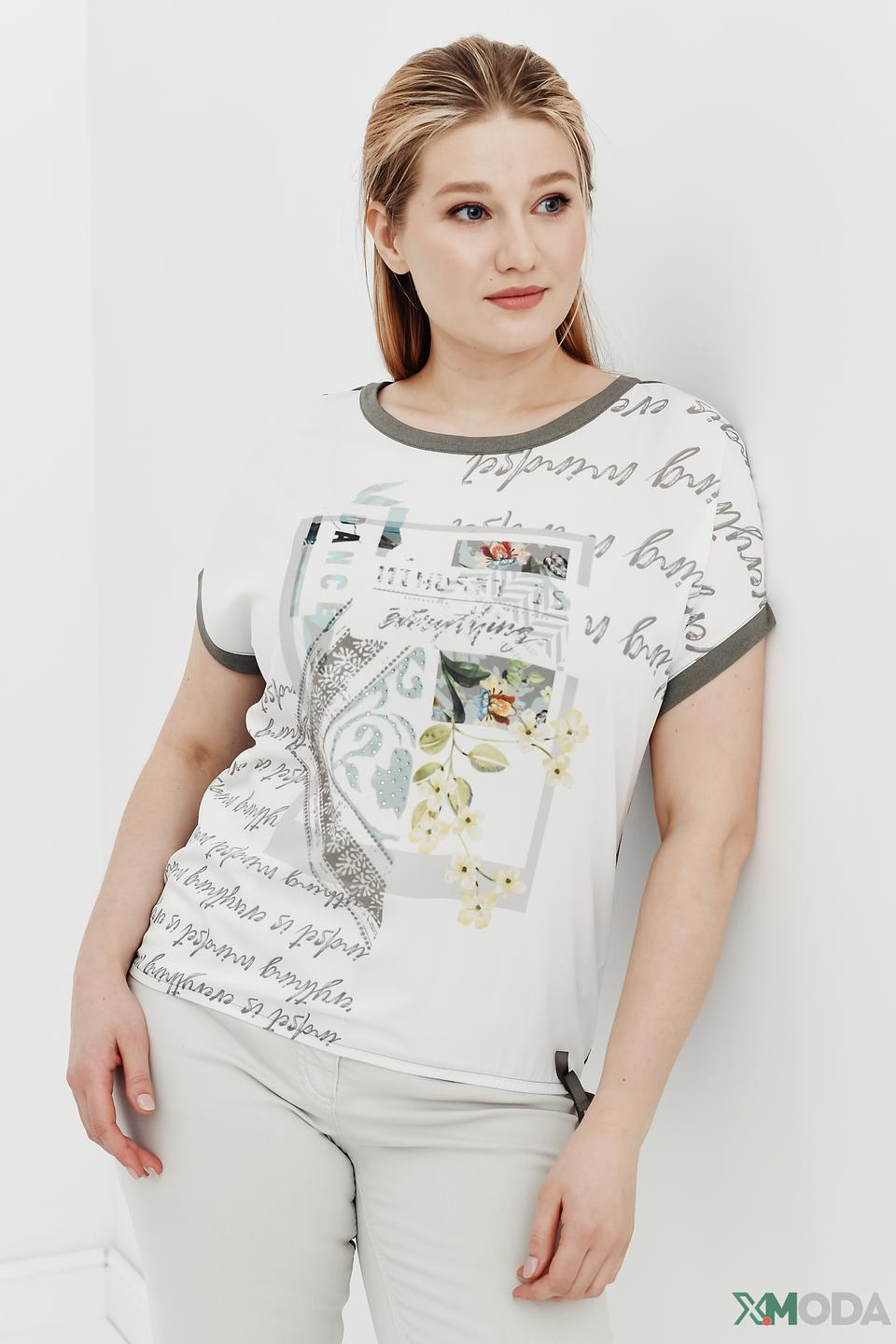 Блуза Thomas Rabe с принтом белая