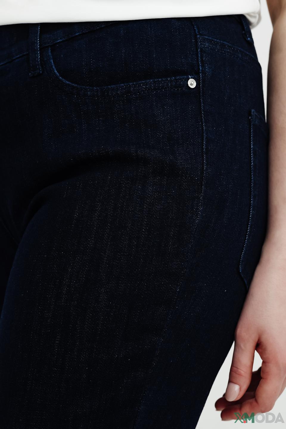 Джинсы Samoon тёмно-синие с манжетами