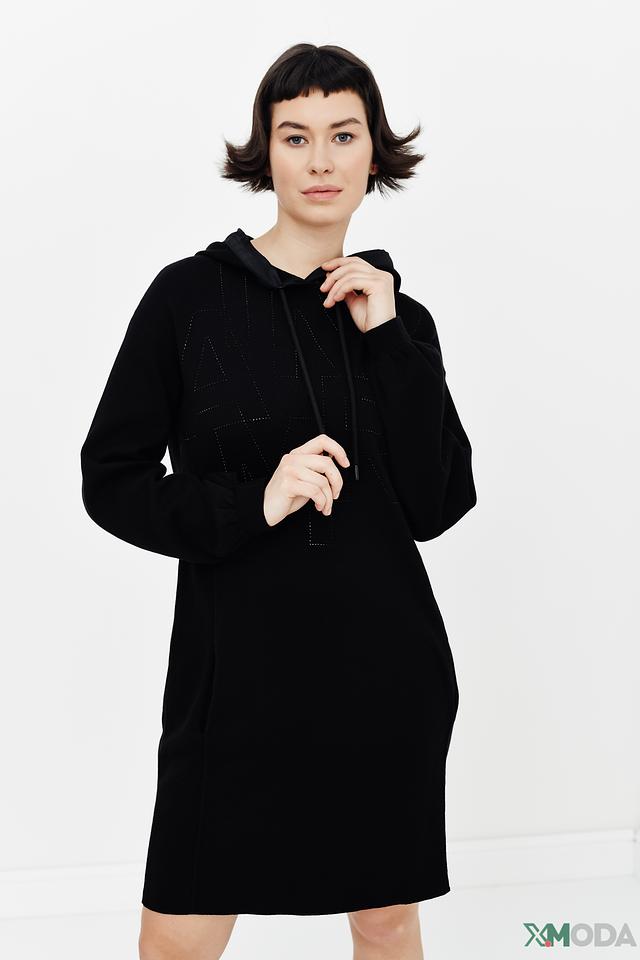 Платье Monari чёрное с капюшоном