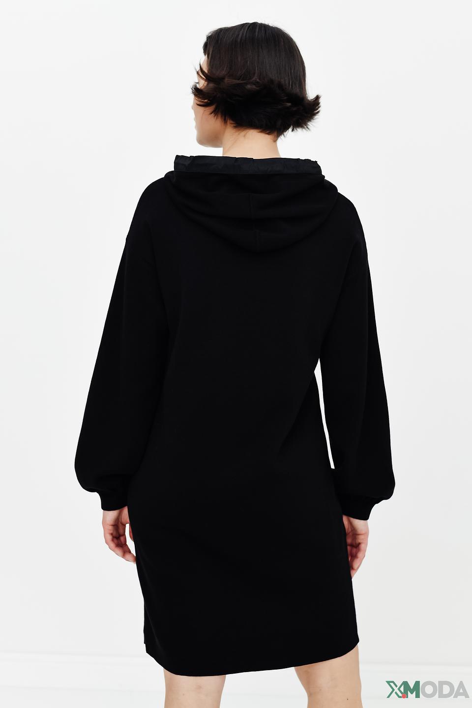 Платье Monari чёрное с капюшоном