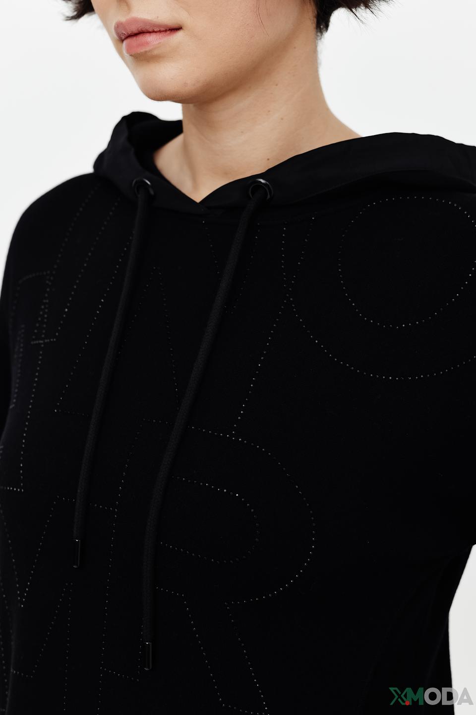 Платье Monari чёрное с капюшоном