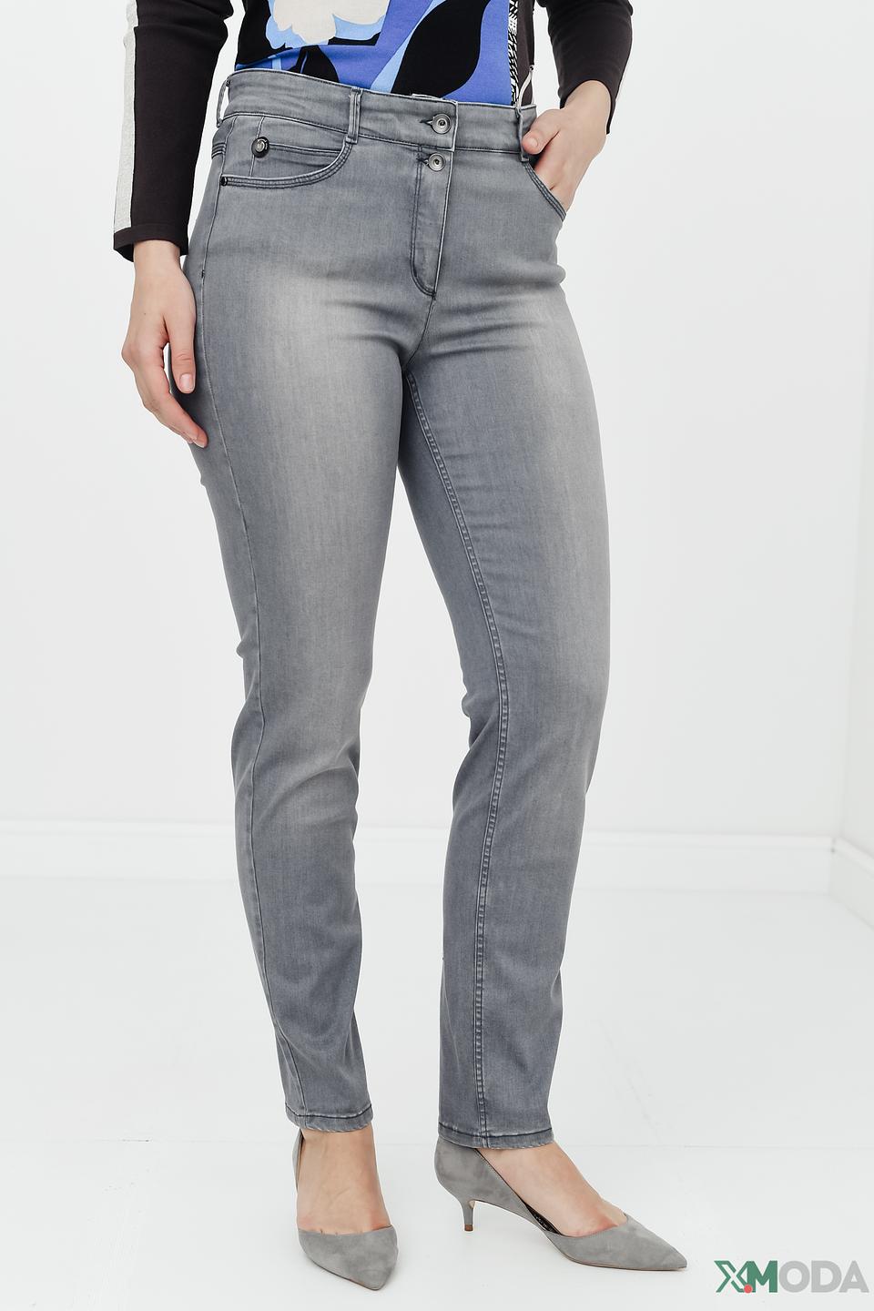 Джинсы Bianca серые с высокой талией