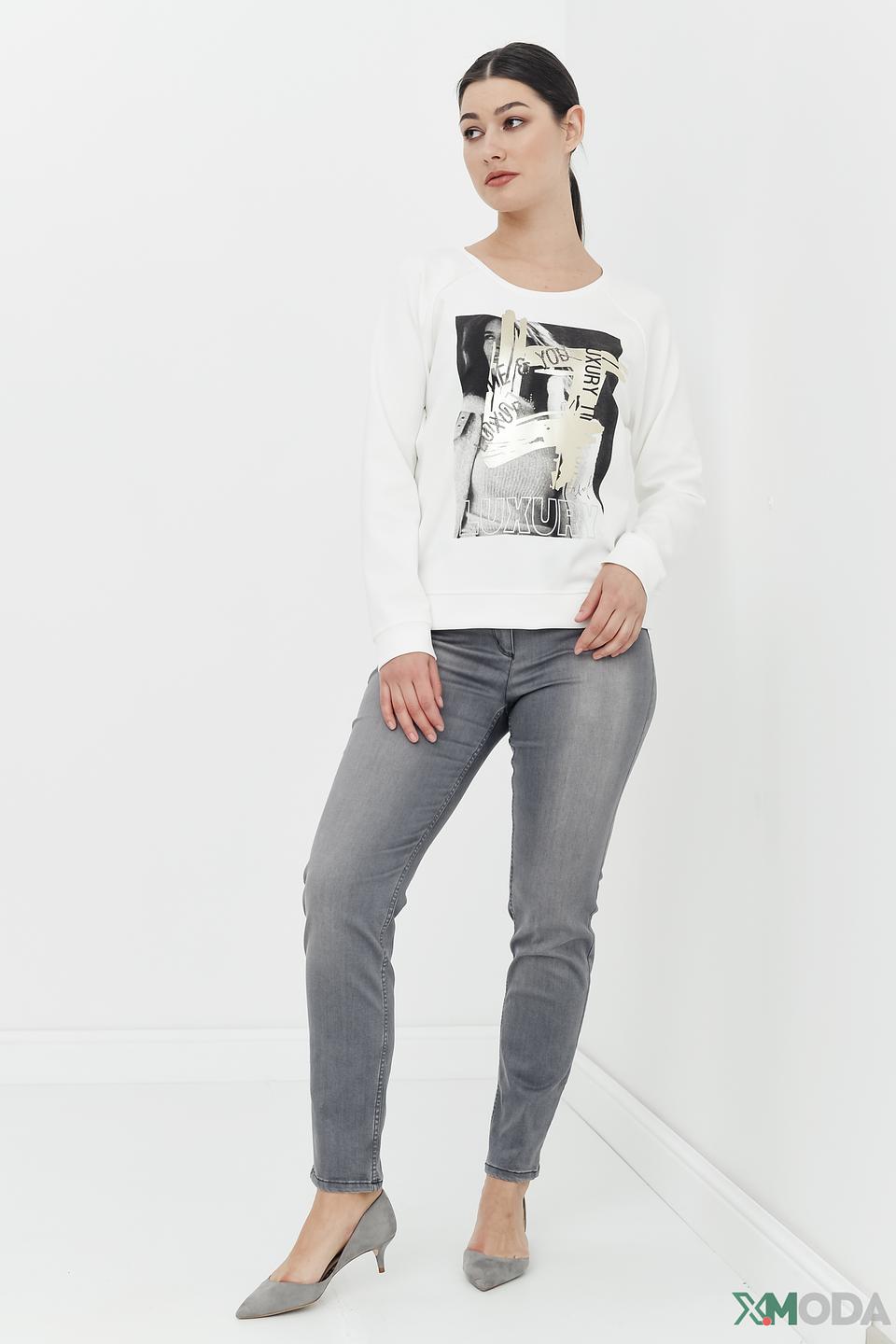 Джинсы Bianca серые с высокой талией