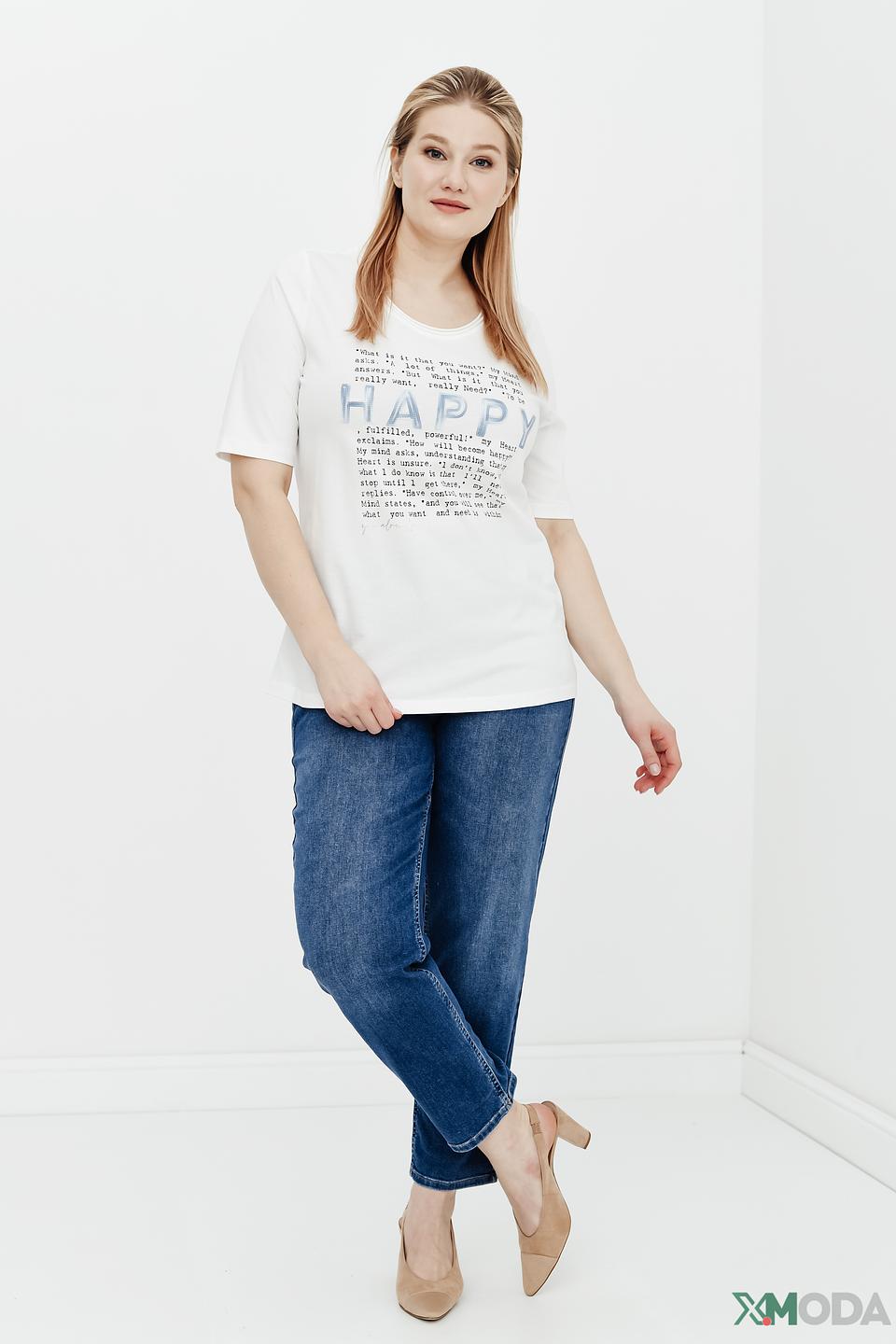 Футболка Via Appia с принтом Happy