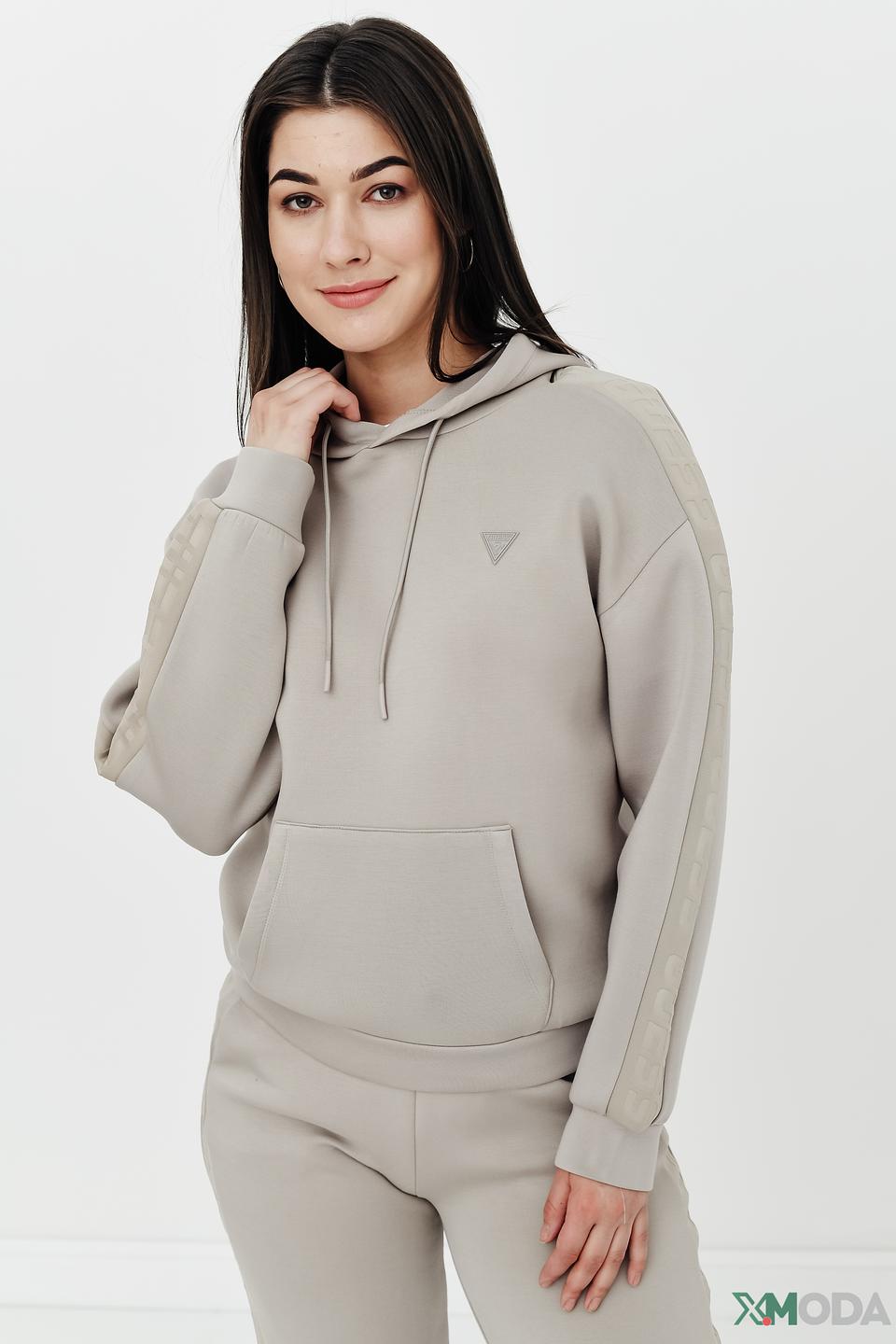 Толстовка Guess серая с логотипом