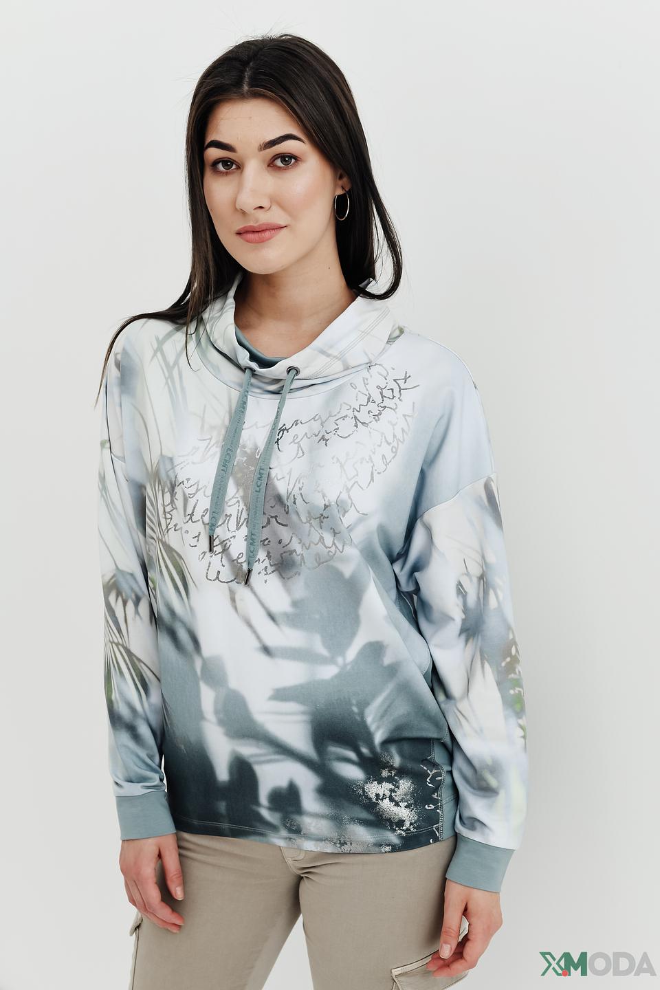 Пуловер Lecomte с принтом и капюшоном