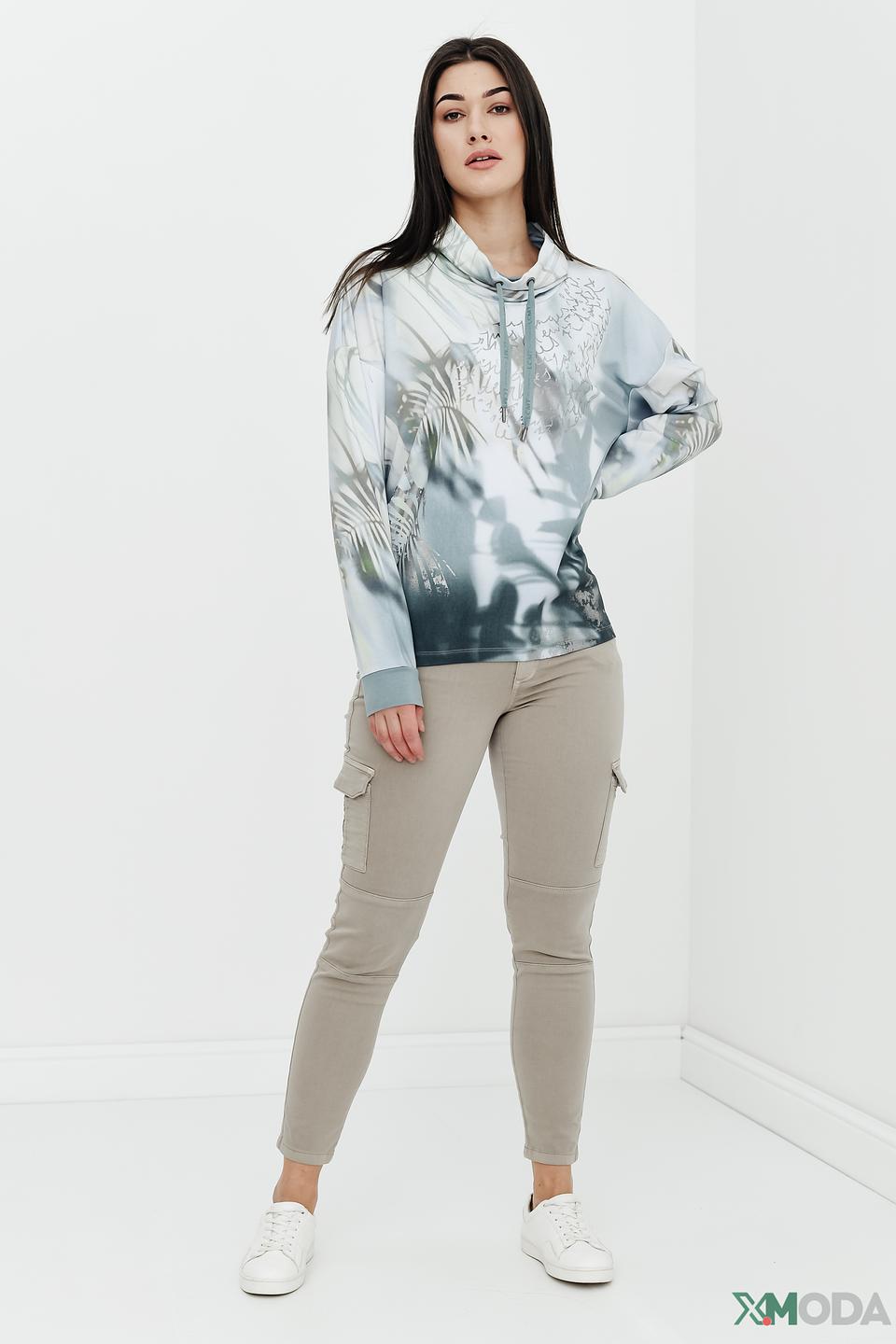 Пуловер Lecomte с принтом и капюшоном