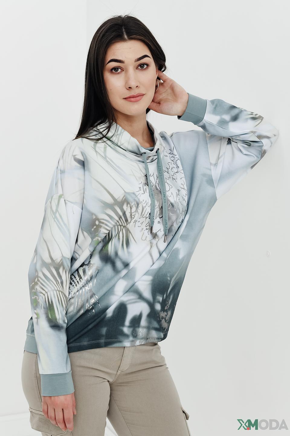 Пуловер Lecomte с принтом и капюшоном