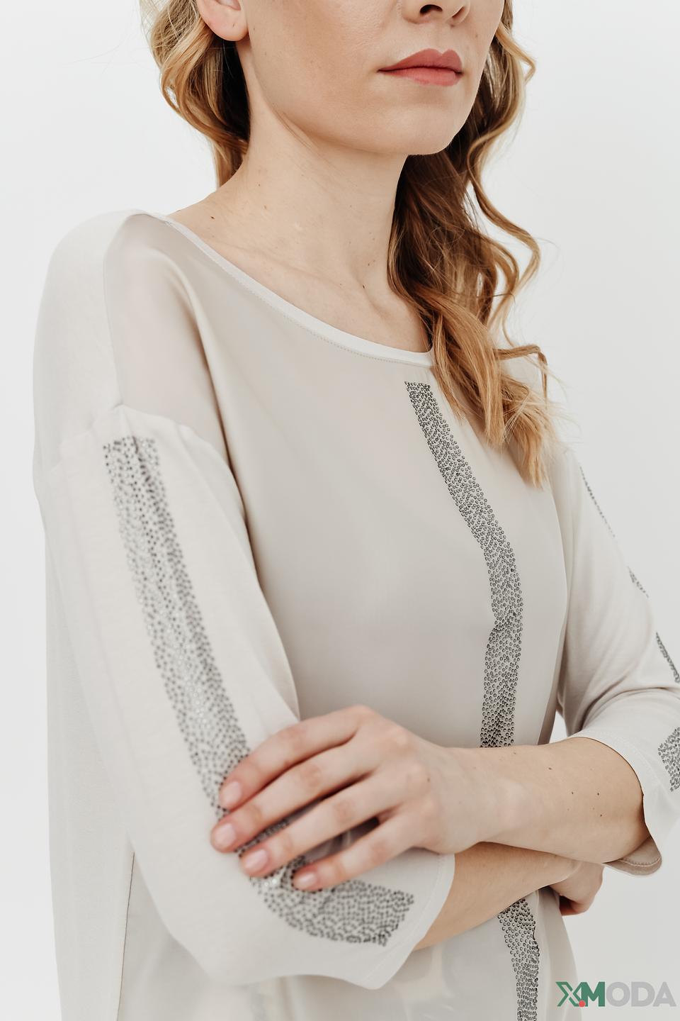 Блуза Betty Barclay с пайетками бежевая