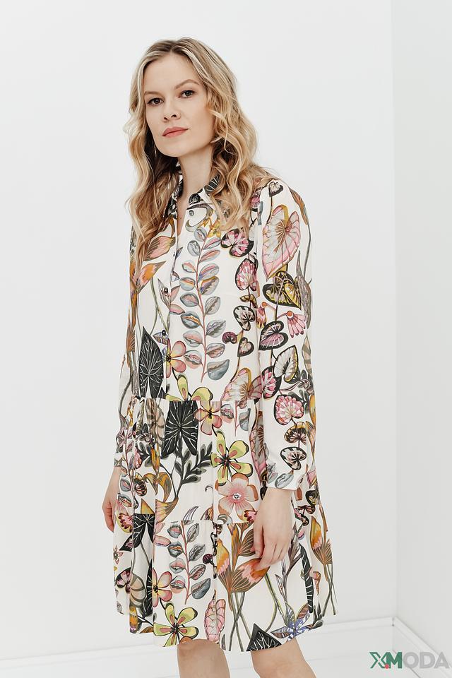 Платье Lecomte с цветочным принтом