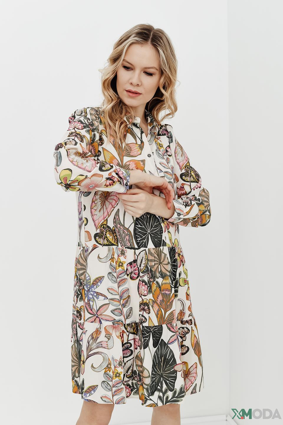 Платье Lecomte с цветочным принтом