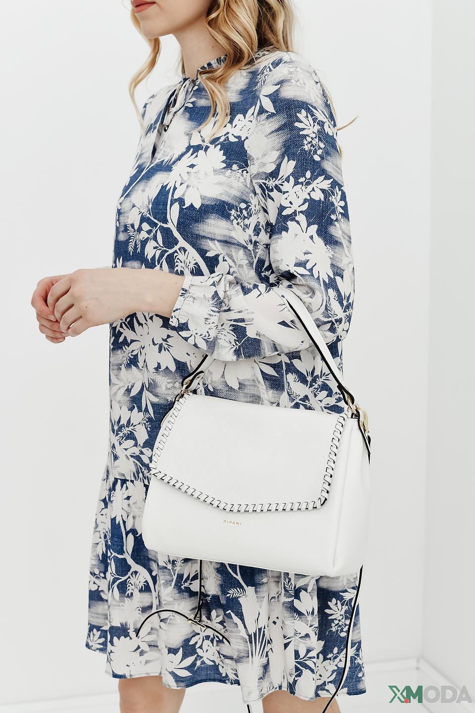 Сумка Ripani женская белая с цепью