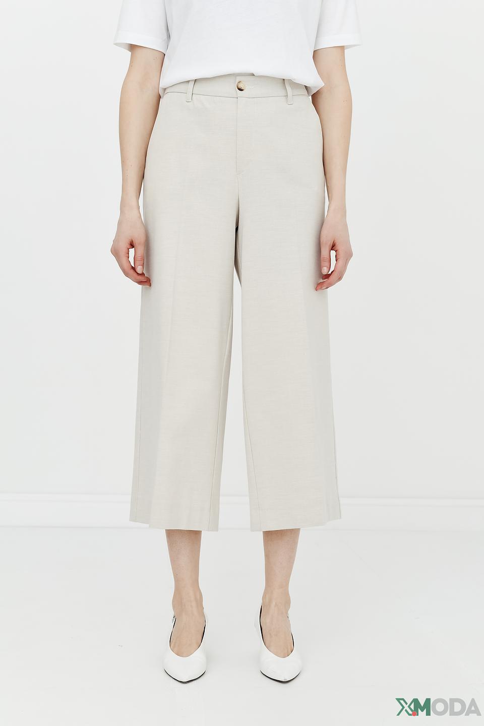 Брюки кюлоты Oui бежевые