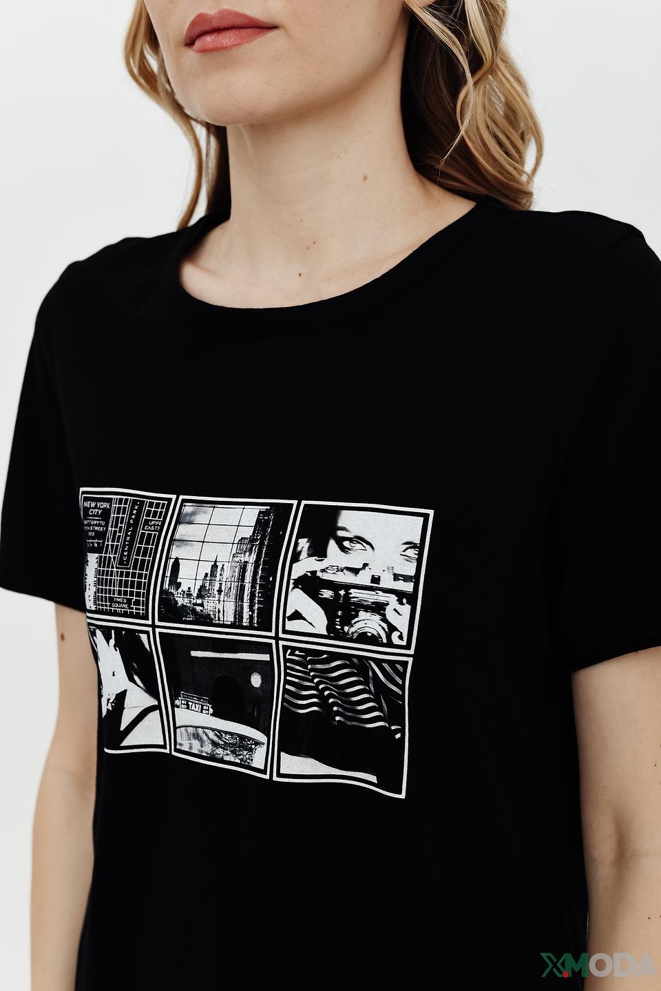 Футболка Oui с принтом чёрная