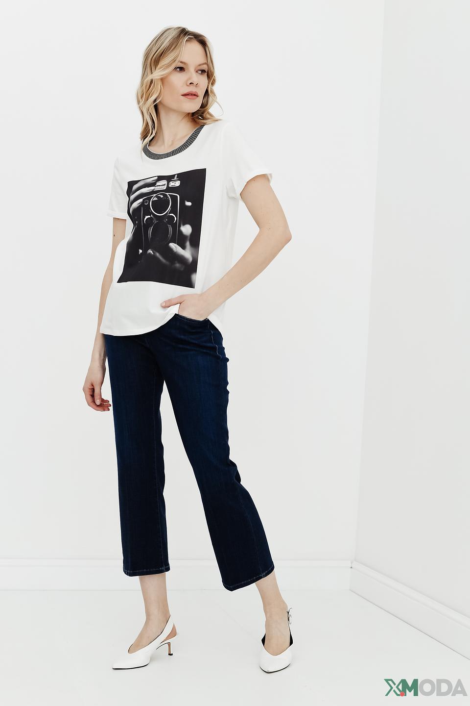 Джинсы Cambio прямые тёмно-синие