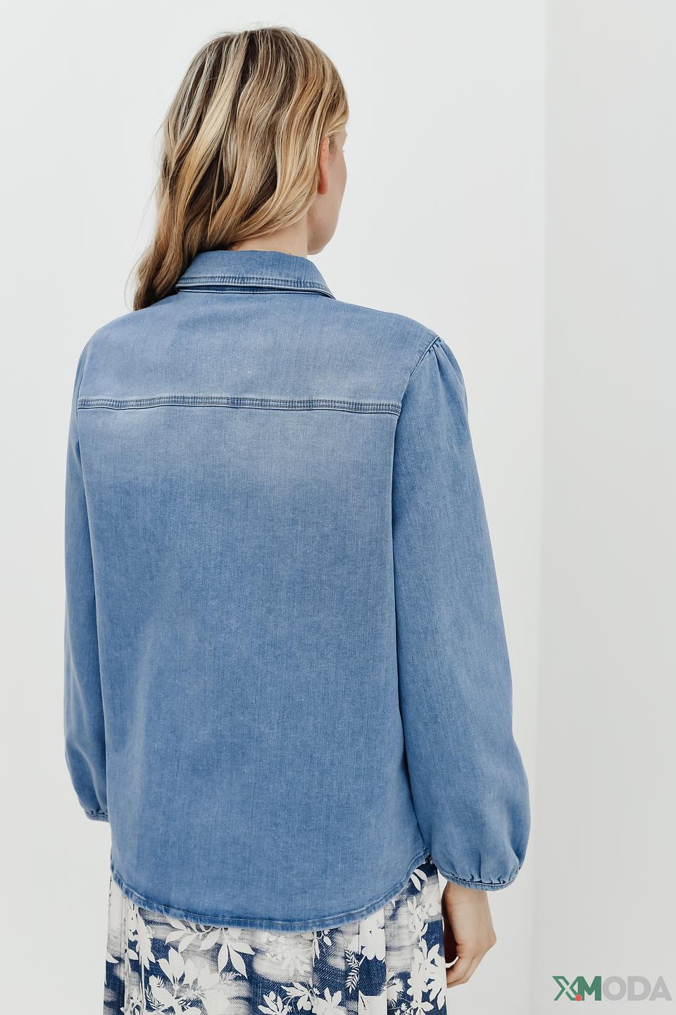 Рубашка Betty and Co джинсовая голубая