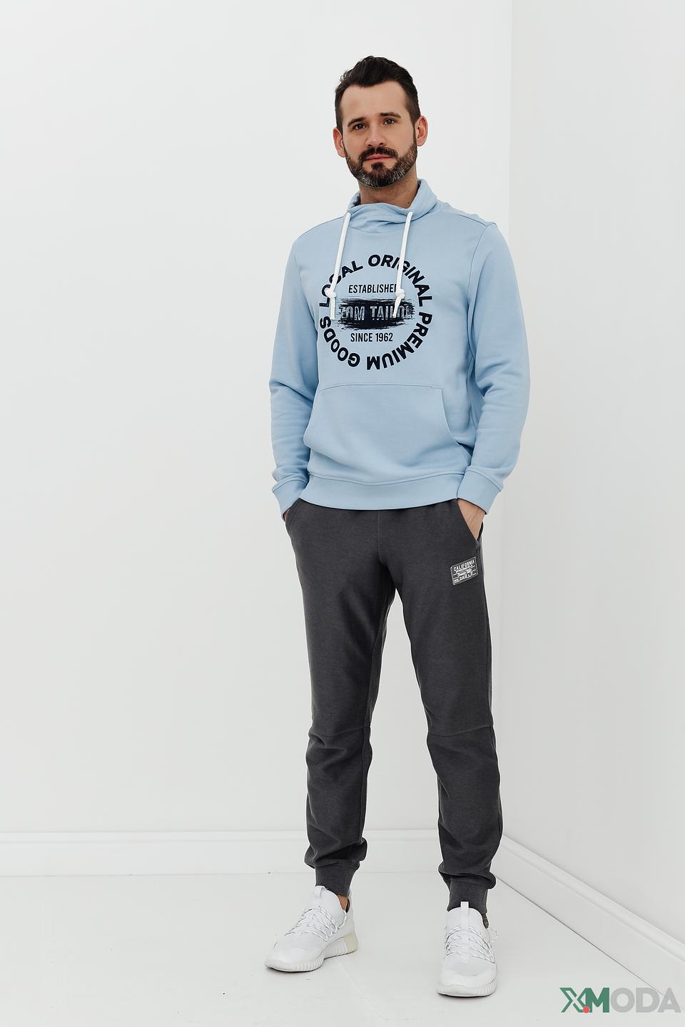 Джемпер Tom Tailor голубой с логотипом