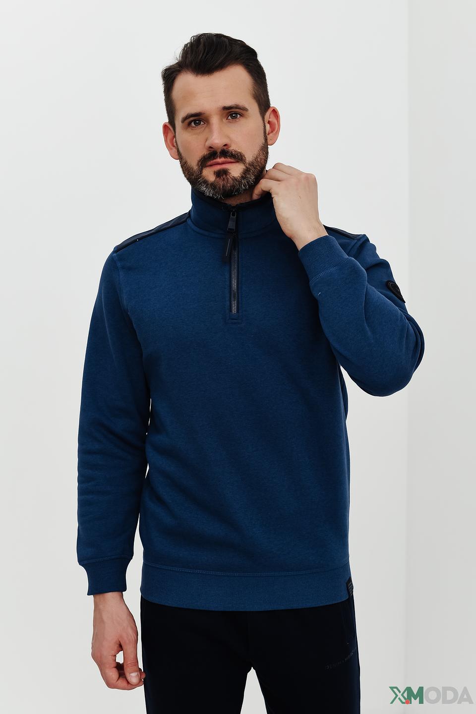 Джемпер Casa Moda с молнией синий