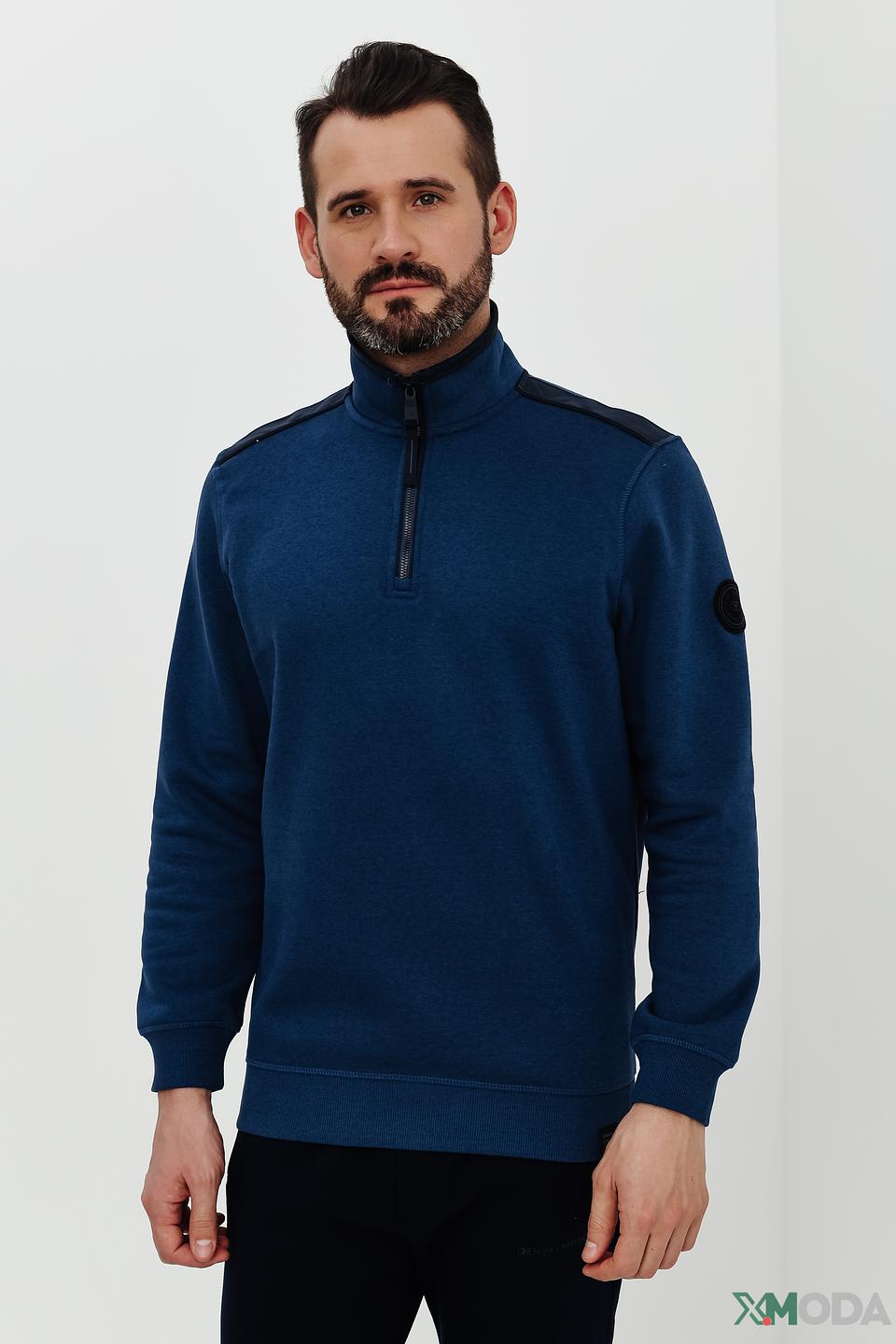 Джемпер Casa Moda с молнией синий