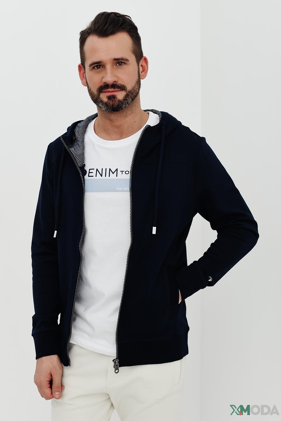 Кардиган Tom Tailor темно-синий на молнии