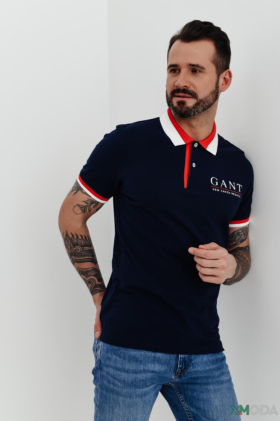 Поло Gant New Haven Regatta синее