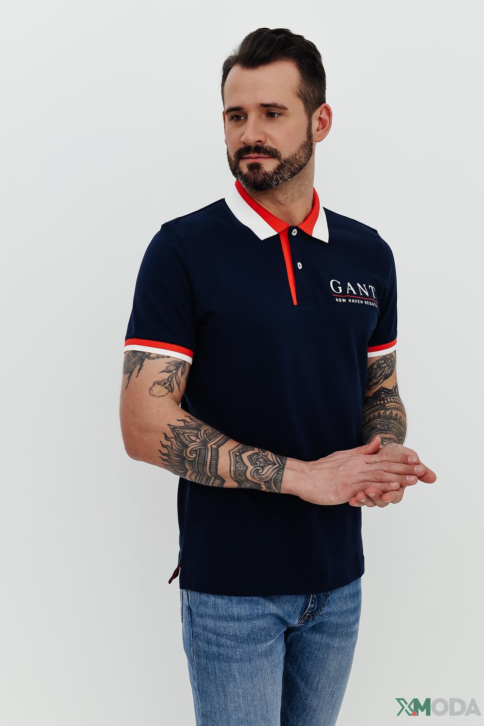 Поло Gant New Haven Regatta синее
