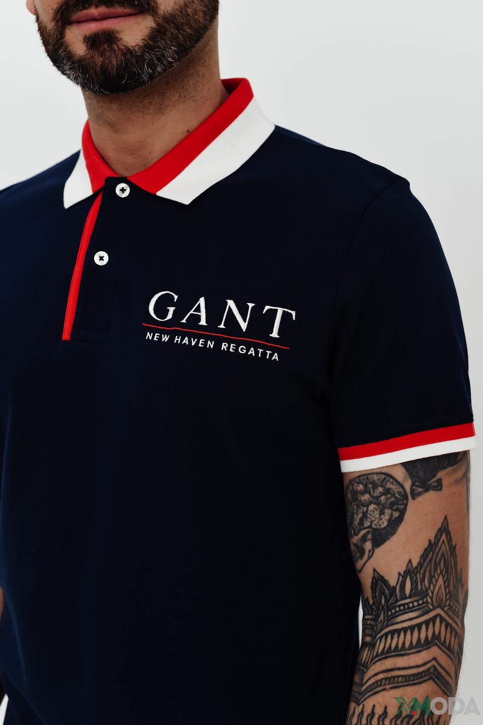 Поло Gant New Haven Regatta синее