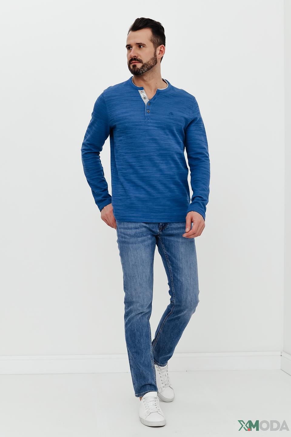 Поло Lerros синее с текстурой