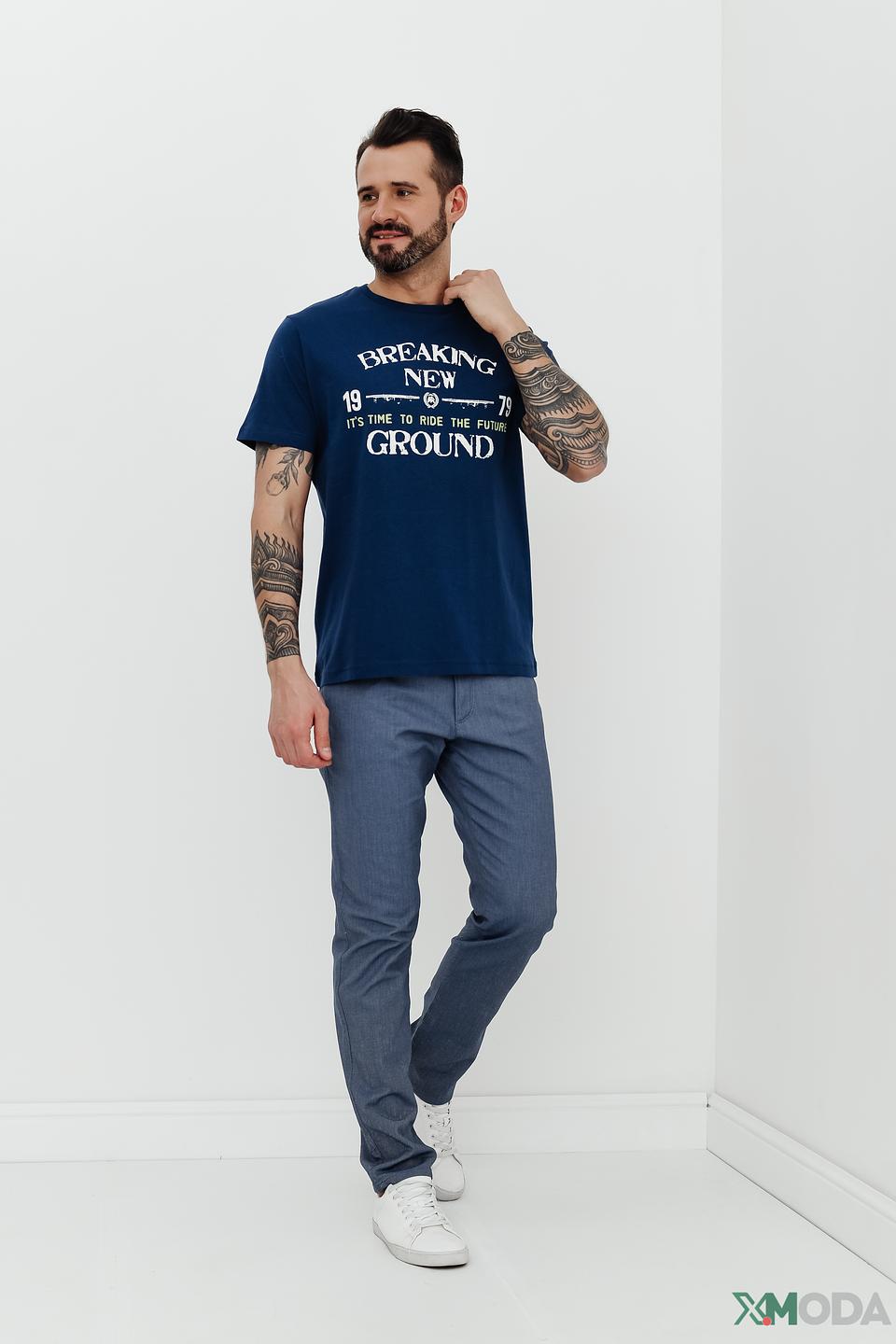 Футболка Lerros с принтом синяя