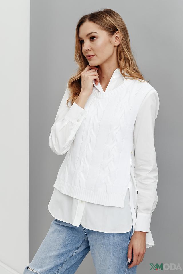 Жилет Penny Black Black женский белый с косами