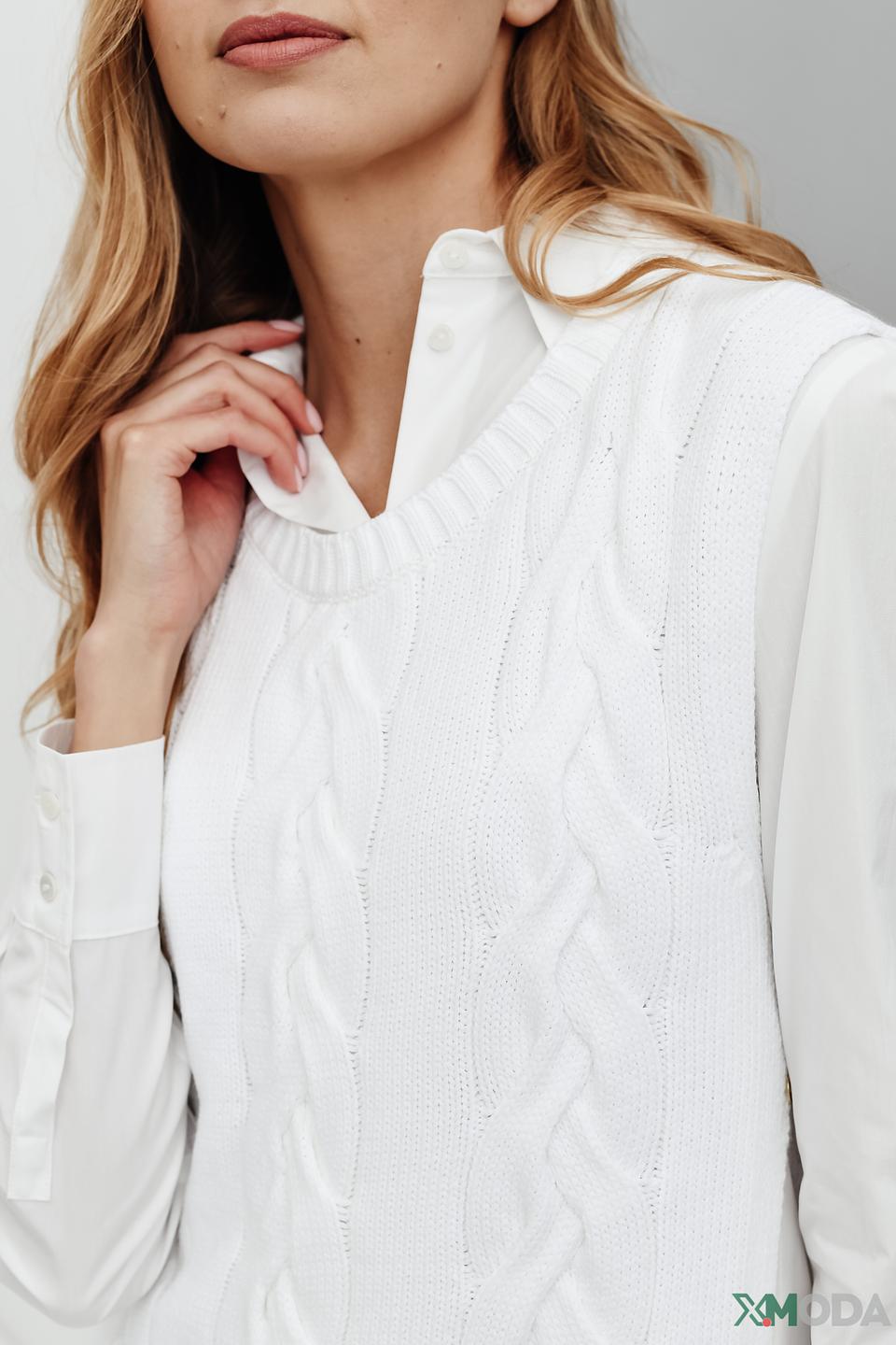 Жилет Penny Black Black женский белый с косами