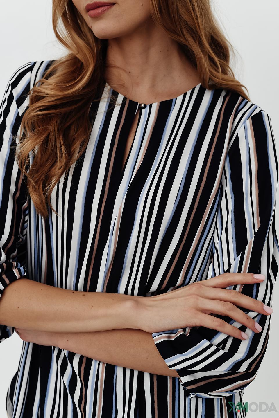 Блуза Marc Cain в полоску чёрно-белая