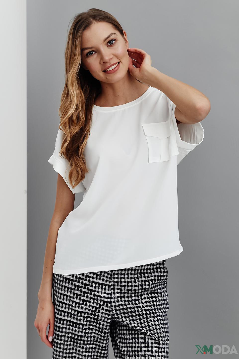 Блуза Monari с карманом белый