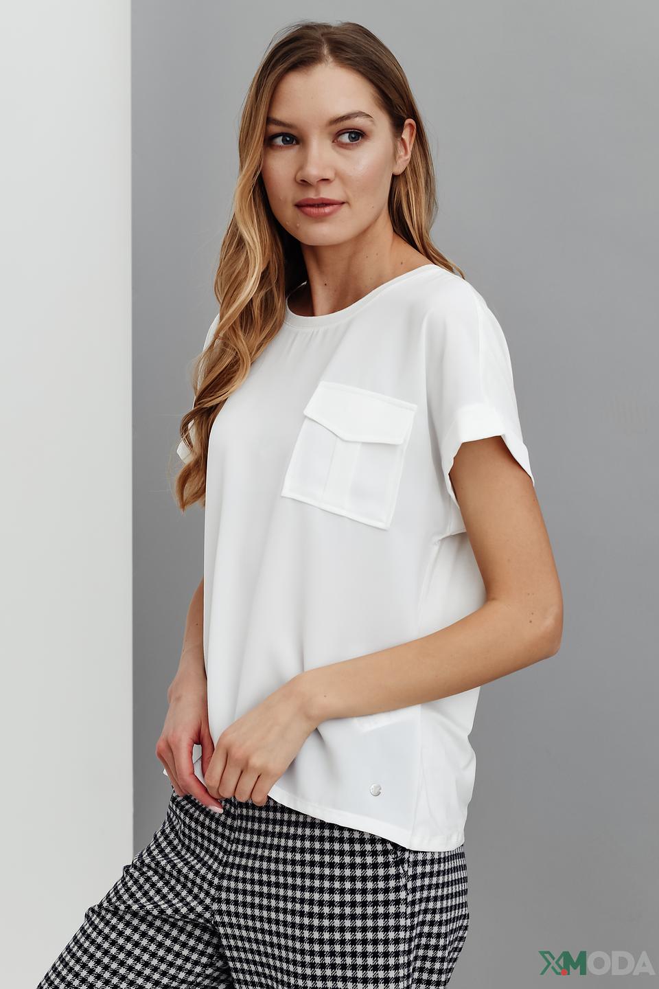 Блуза Monari с карманом белый