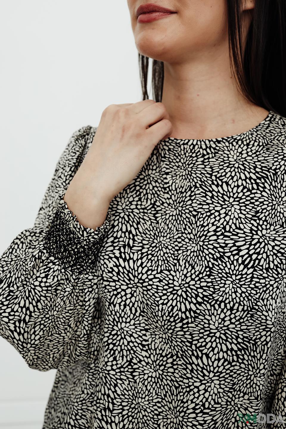 Блуза Oui с принтом чёрно-белый