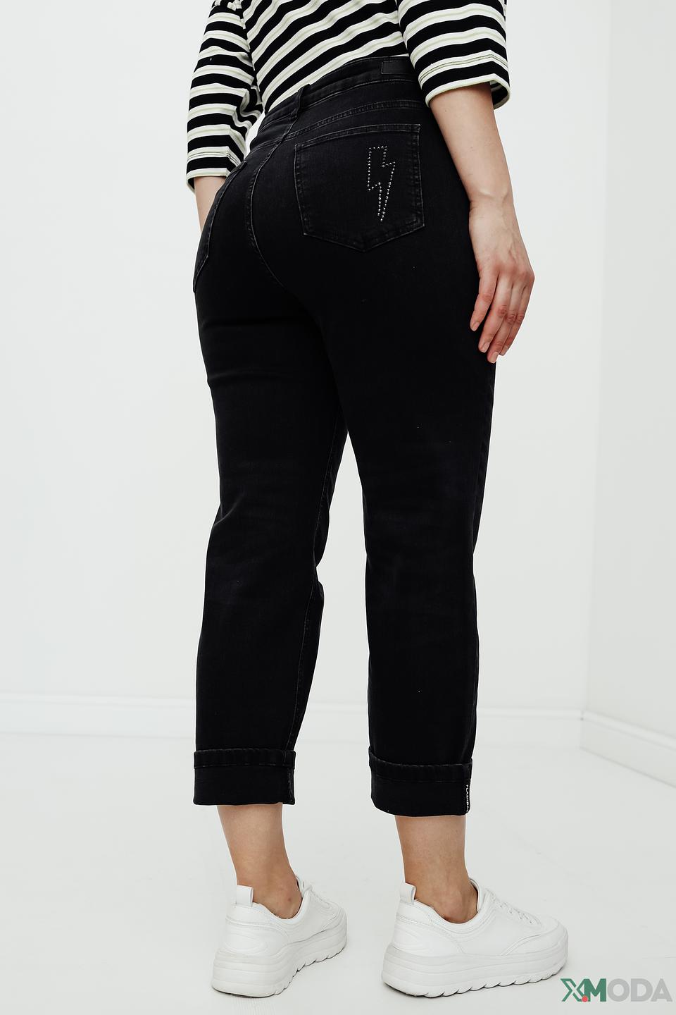 Джинсы Oui чёрные mom fit