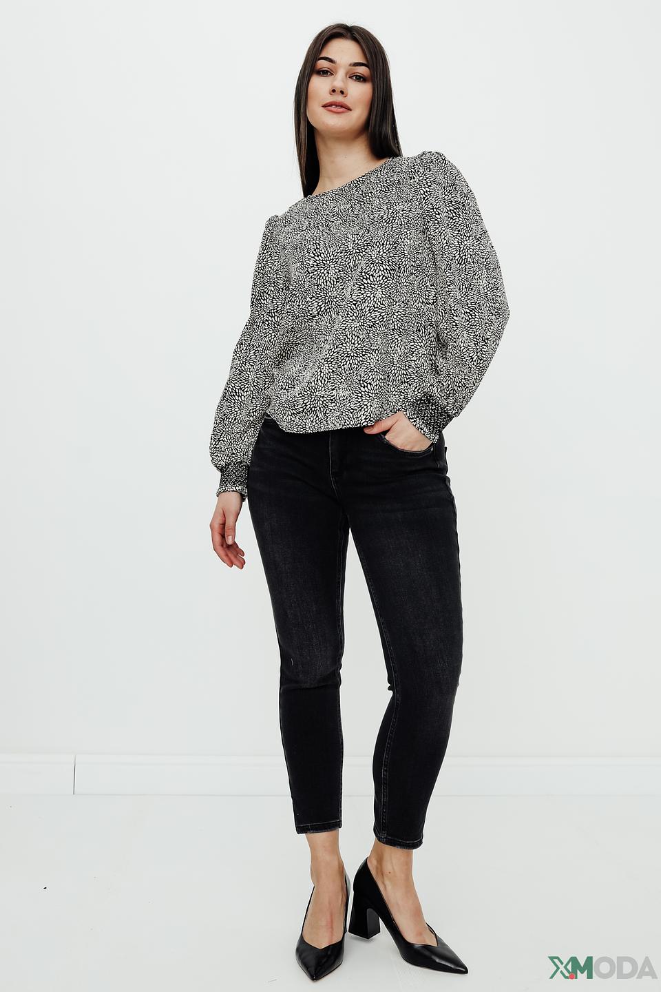 Джинсы с высокой посадкой Oui чёрные